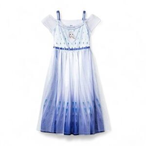 Disney Frozen II Elsa Nightgown Blue Tulle Dress Size 2T Princesscore Disneycore